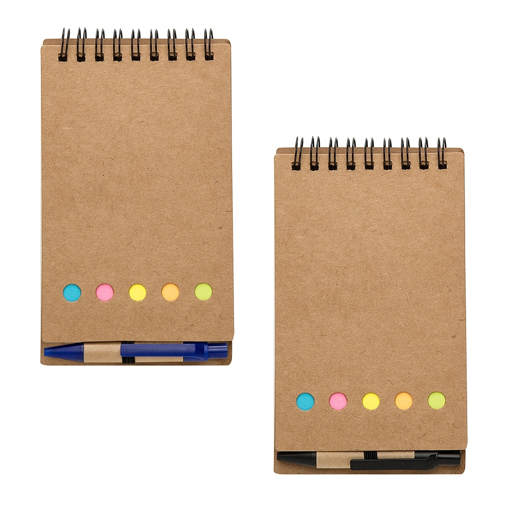 BLOCO DE ANOTAÇÕES ECOLOGICO COM MINI CANETA E POST IT 16x8.9CM BA202