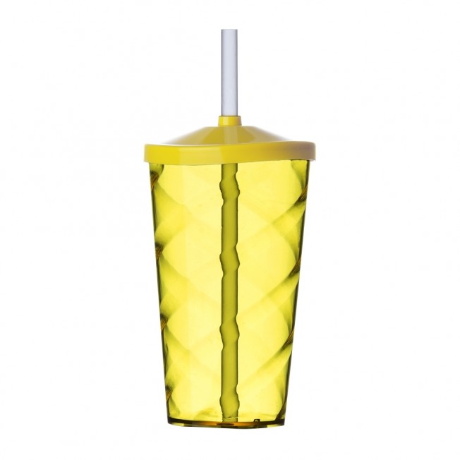 COPO COM TAMPA E CANUDO 550ML CO165C