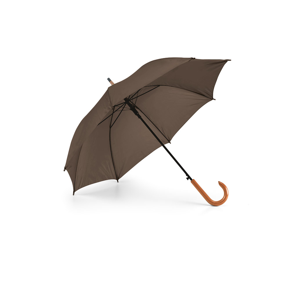GUARDA CHUVA COM 104CM DIÂMETRO ACIONADOR AUTOMÁTICO E CABO EM MADEIRA - PERSONALIZAÇÃO 1 COR 4 GOMOS GC246B