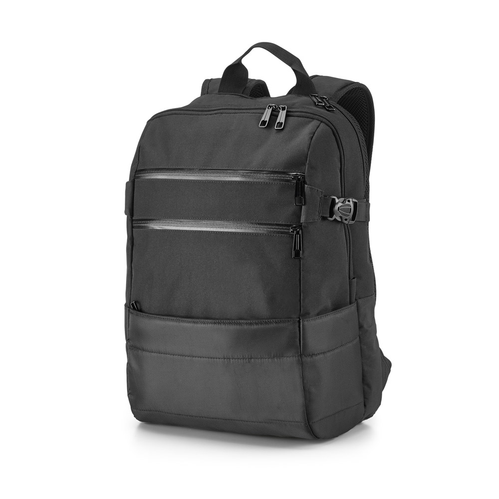 MOCHILA PARA NOTEBOOK EM 840D JACQUARD E NYLON300. PARA NOTE ATÉ 15.6 E TABLET 10.5 TAMANHO 32X45X19CM MO237D