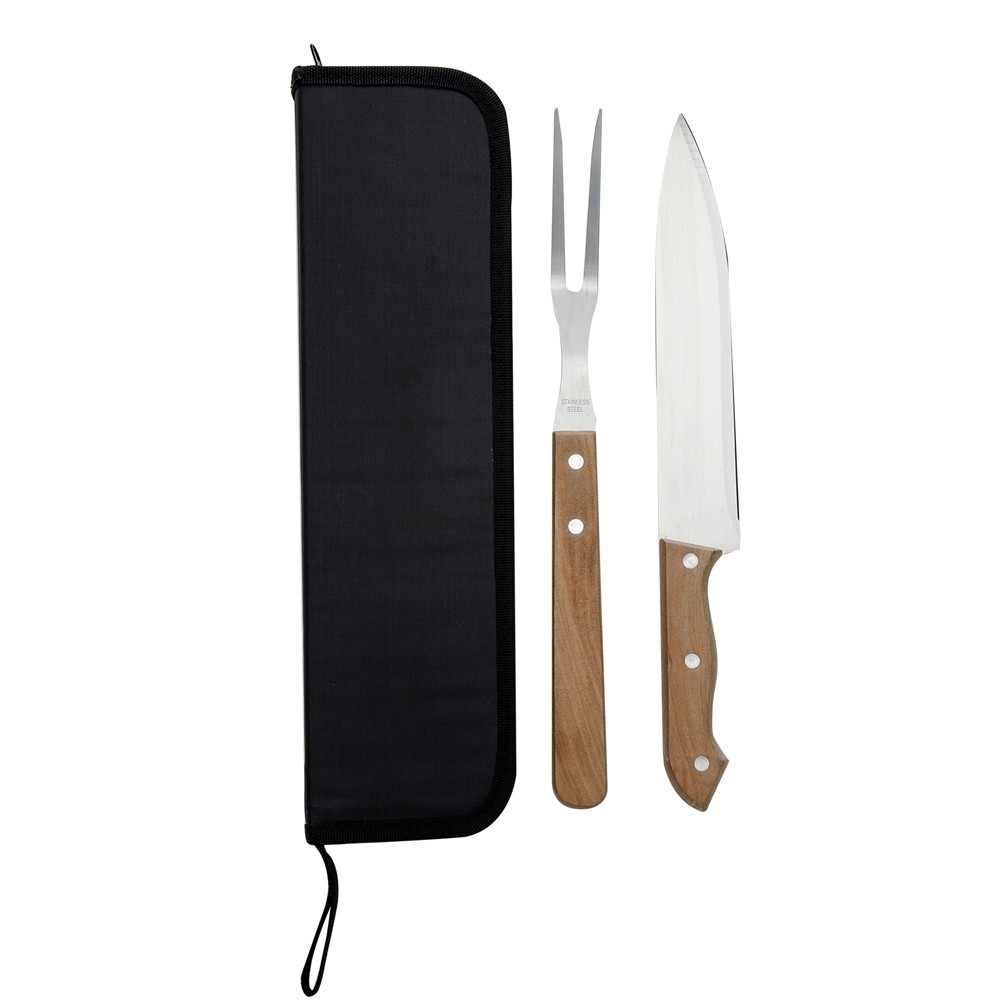 KIT CHURRASCO 2 PEÇAS EM ESTOJO NYLON KTC225