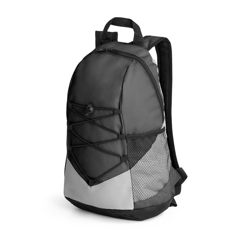 MOCHILA AVENTURA EM POLIESTER600 COM BOLSOS LATERAIS EM TELA 25X42X18CM MO237J