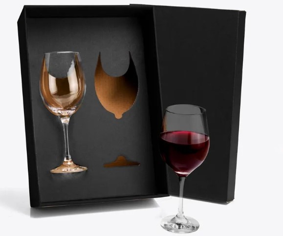 KIT COM 2 TAÇAS PARA VINHO 490ML NO ESTOJO KTV223B