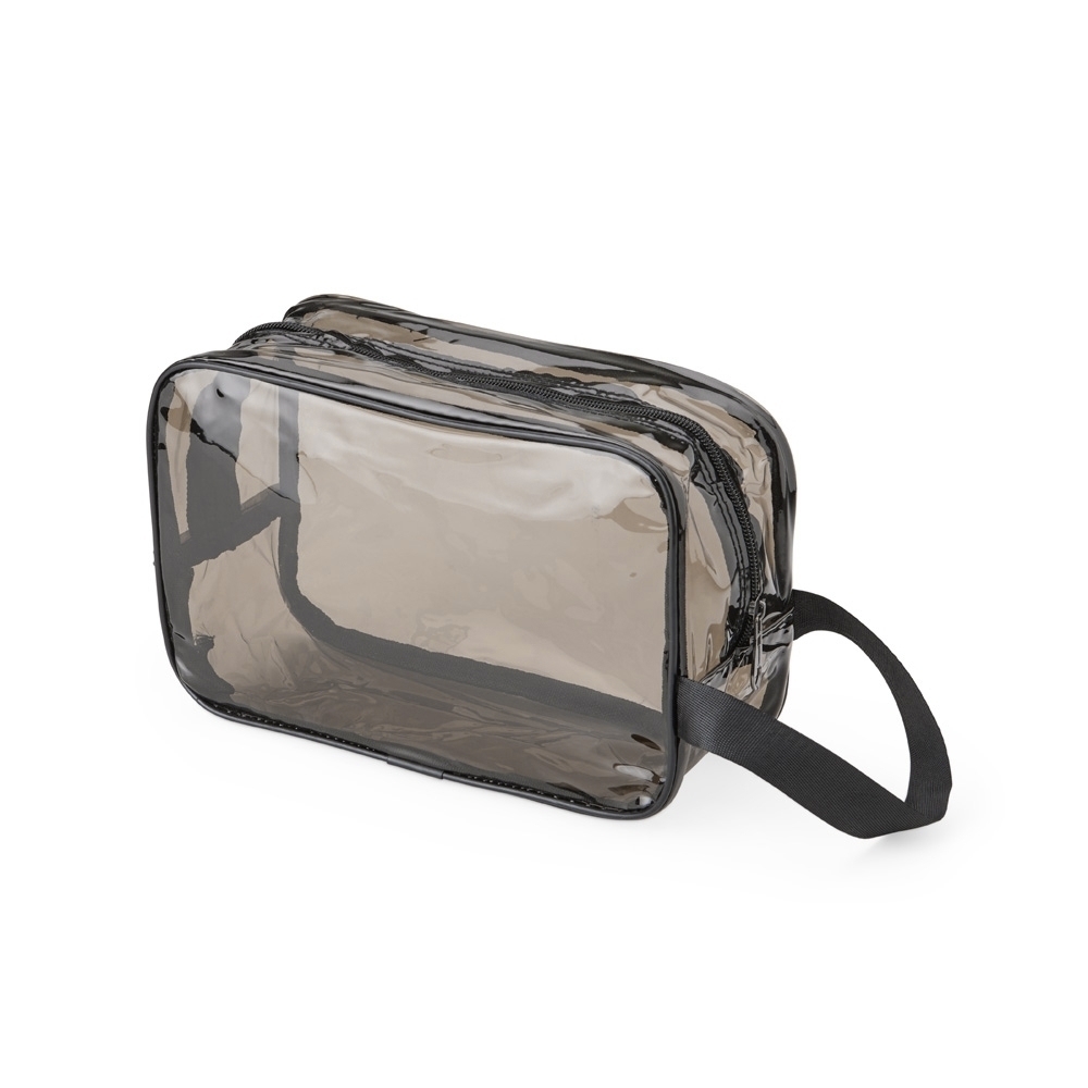 NECESSAIRE TRANSPARENTE COM ACABAMENTO EM NYLON 23X15X11CM NC238H