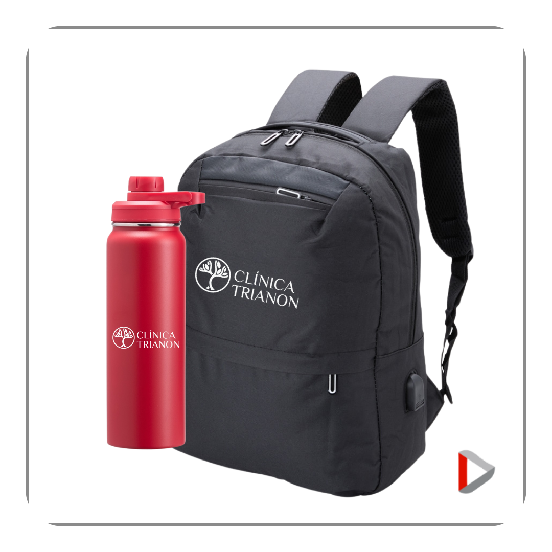 KIT MOCHILA E GARRAFA