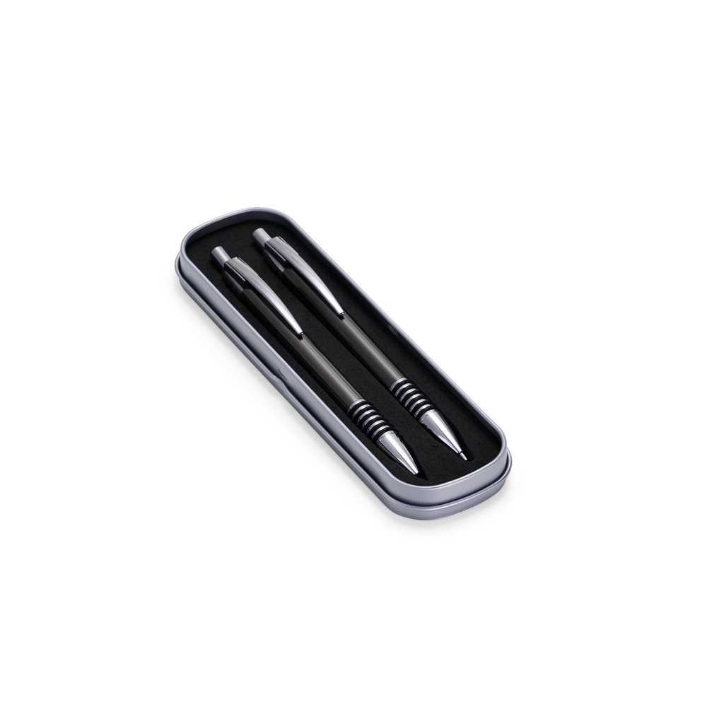 KIT CANETA E LAPISEIRA METAL COM ESTOJO EM METAL KT132M