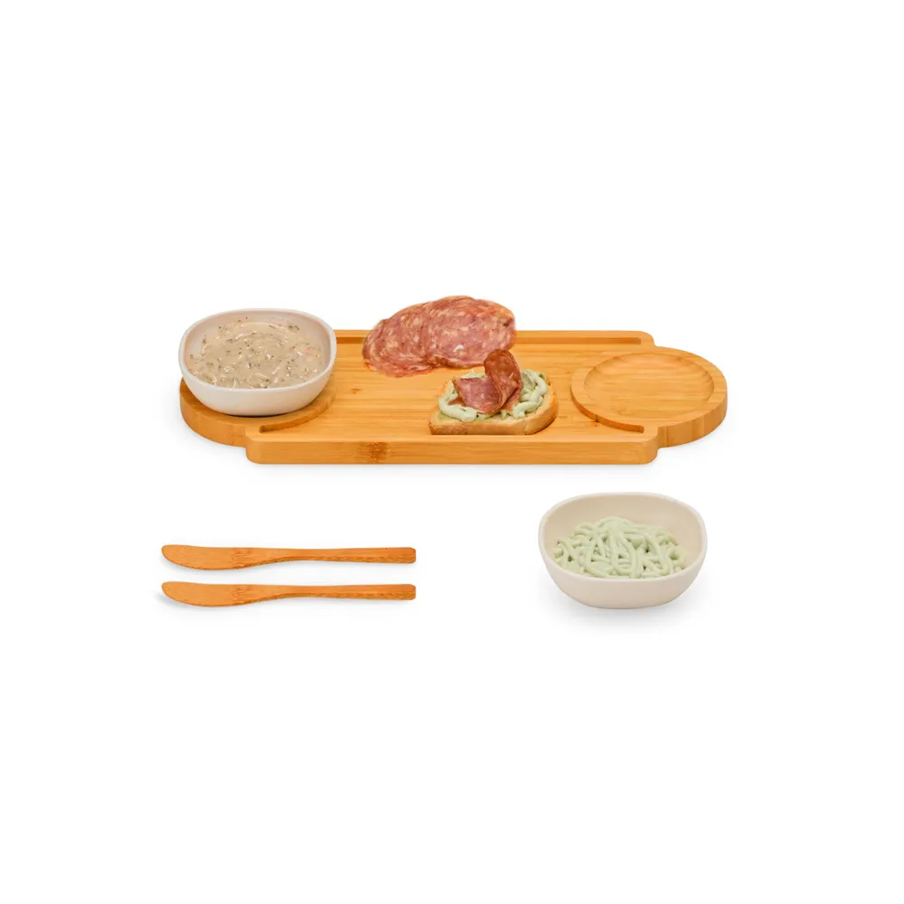KIT PETISCO EM BAMBU 5 PEÇAS KTP228