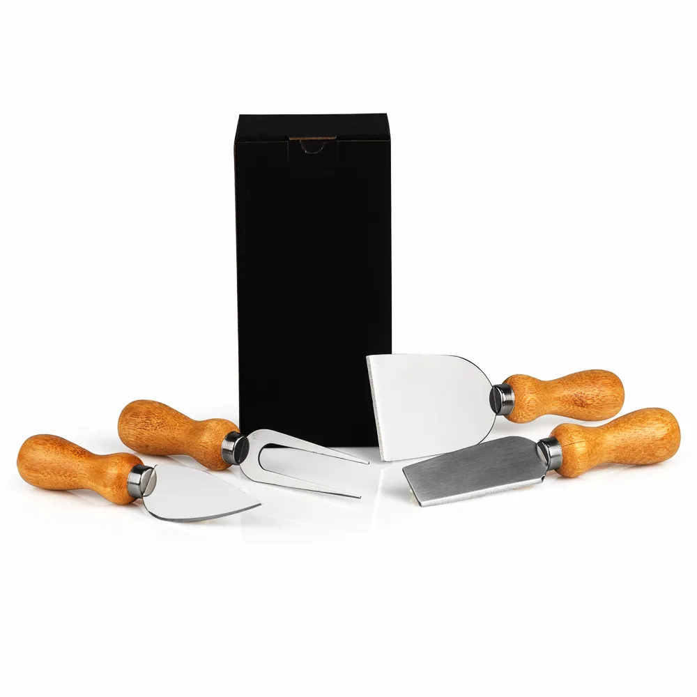 KIT QUEIJO INOX 4 PEÇAS NA CAIXA