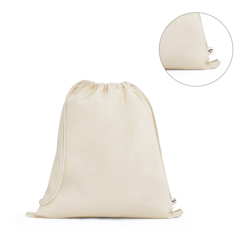 SACOLA MOCHILA EM ALGODÃO ORGÂNICO 37X41CM SAC237A