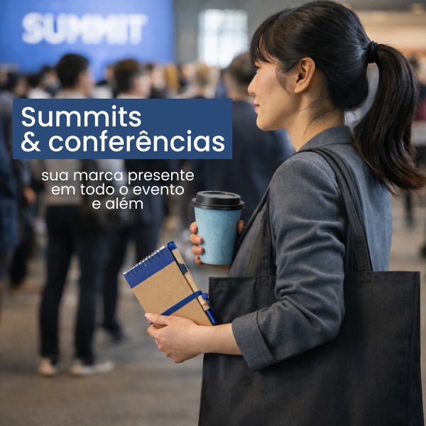 Brindes personalizados para Summits e conferências: como transformar presença em lembrança de marca