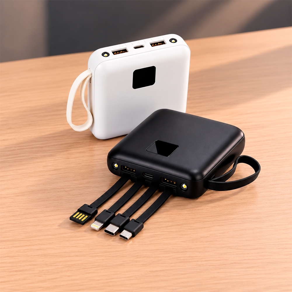 POWER BANK 10.000MAH COM LANTERNA E MULTISSAÍDAS BA177A POWER BANK 10.000MAH COM LANTERNA E MULTISSAÍDAS BA177A